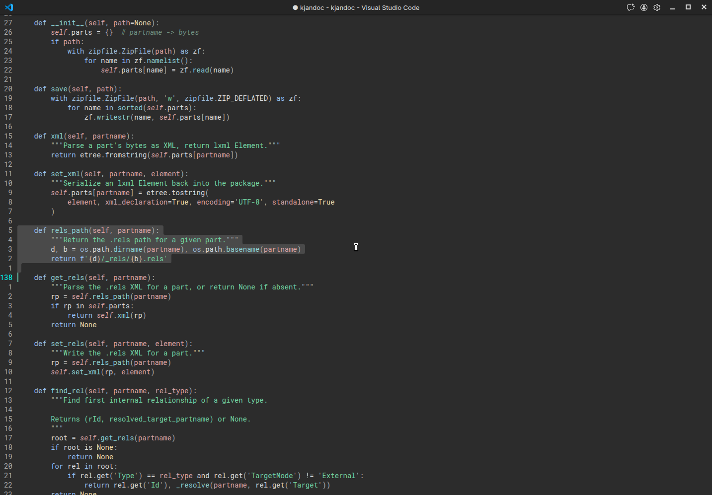 screenshot of color scheme